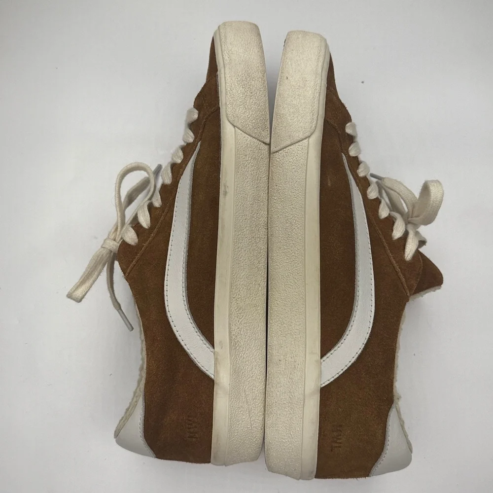 Madewell Sidewalk Low-Top Sneakers in Suede and Sherpa S-459 Sz 9.5